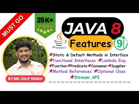 JAVA 8 Features Tutorial | Functional Interfaces | Lambda Expressions | Optional Class | Stream API