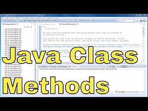 Learn Java - Exercise 07x - Java Class Methods