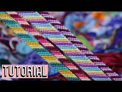 CANDY STRIPE TUTORIAL - BEGINNER FRIENDLY [CC] || Friendship Bracelets