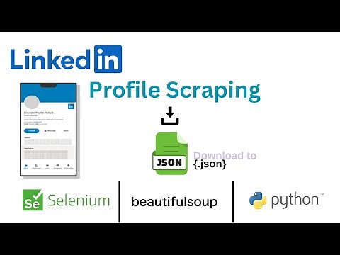 Full LinkedIn Profile Scraping in Python using Selenium and BeautifulSoup | Save Data in JSON