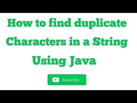How to find duplicate characters in a string using java