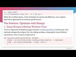 Speed Up Your Sliding Window Matching with These Efficient Python Techniques