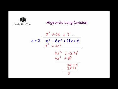 Algebraic Long Division - Corbettmaths