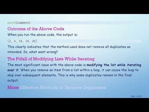 How to Effectively Remove Duplicates from a List in Python