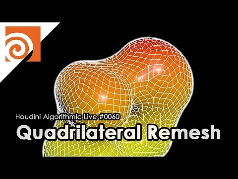 Houdini Algorithmic Live #060 - Quadrilateral Remesh