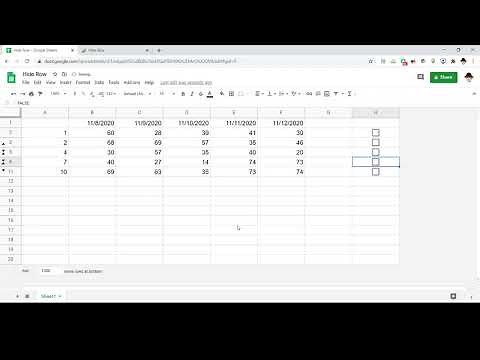 Google Sheets: Hide Row with Checkbox