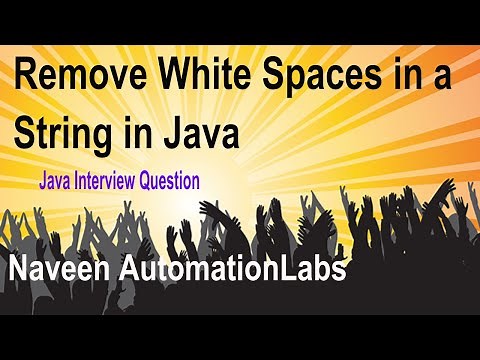 Remove White Spaces in a String in Java