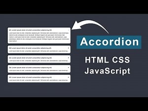 Create Accordion using HTML CSS and JavaScript | FAQ Accordion
