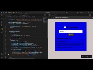 Build a Dictionary App with HTML, CSS & JavaScript | Live API Project for Beginners