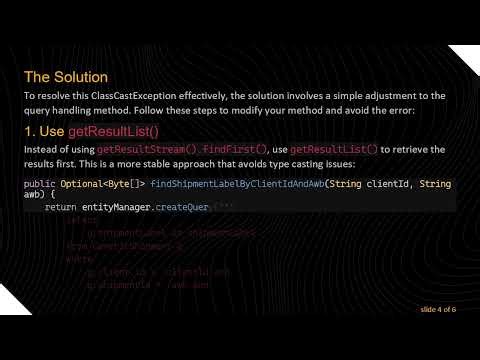 Resolving java.lang.ClassCastException in JPA with Spring Data