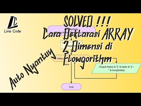 Cara Deklarasi Variabel Array 2 dimensi Pada Flowgorithm by linecode