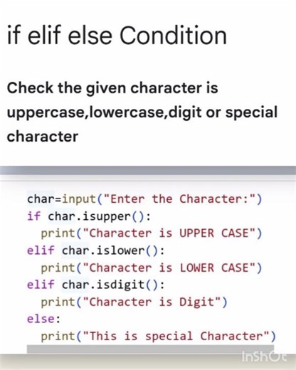 Check Uppercase, Lowercase, Digit or Special Character in Python 🔥 | IF ELIF ELSE Explained