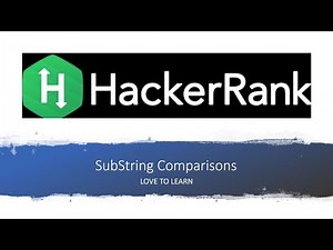 SubString Comparisons hackerrank solution in Java #hackerrank #lovetolearn #Substring