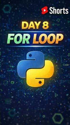 Python For Loop for Beginners | Day 8 #coding