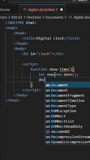 "Digital Clock Using HTML & JavaScript | Simple Coding Tutorial"