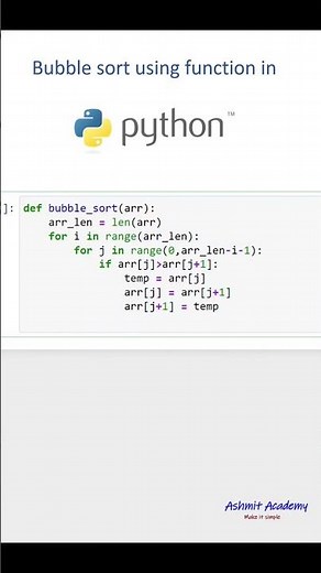 Bubble sort using function in Python