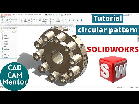 how to make circular pattern on plane and cylindrical surface in solidworks | solidworks tutorial