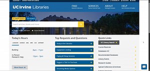 UCI Library Website Introduction (2023)