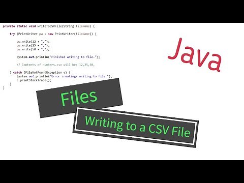 Java - Writing to a CSV file