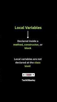Variable? | What is Local Variable in Java | Java -- Variables #coding#javaruntime#javacoding #study
