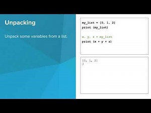 Python- Packing and Unpacking