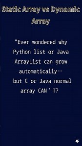 Static array vs dynamic array explained