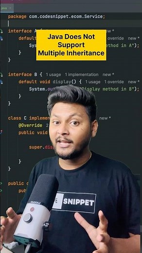 Multiple Inheritance In Java Using Interfaces ✅ #java #javaprogramming #coding