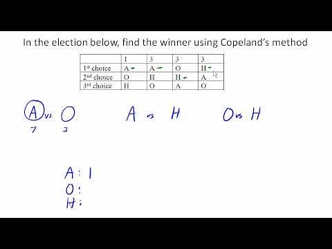 Copeland's method / Pairwise comparison 1