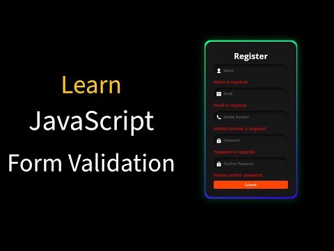 How To Make Form Validation Using JavaScript | Validate Form Using JavaScript