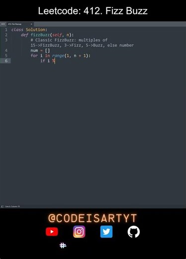 Leetcode 412. Fizz Buzz in Python | Python Leetcode | Python Coding Tutorial | Python Coding ASMR