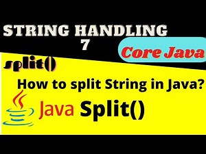 What is split() method in Java String class || Splitting a String Using split() Method in Java