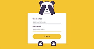 Interactive Panda Form Animation Hide Eye using HTML & CSS