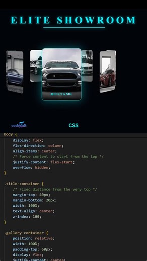 Clouser gallery of cards using HTML,CSS, and JavaScript #shorts#viral#coding#programming #css#code