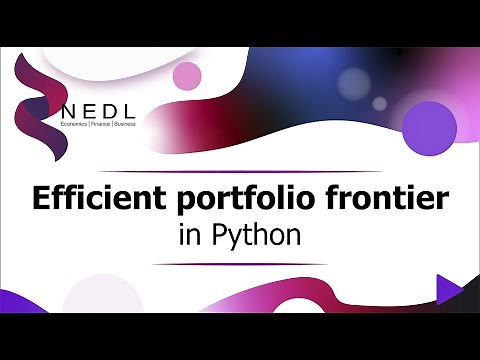 Efficient portfolio frontier in Python