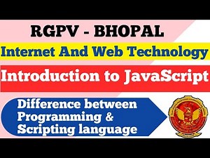 Introduction to JavaScript | Difference between Programming Language And Scripting language