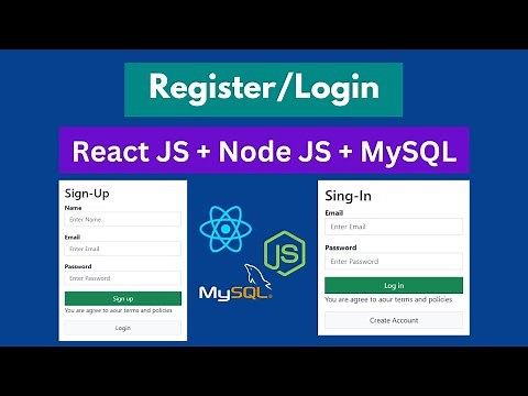 Login and Registration Form using React + Node + MySQL | Login and Sign Up Form with Validation
