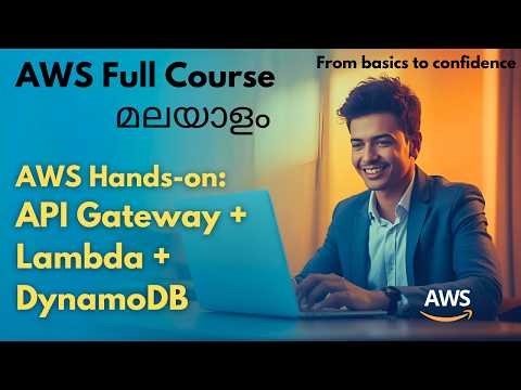 AWS Hands On: API Gateway + Lambda + DynamoDB + IAM | AWS Serverless Web API AWS Tutorial Malayalam