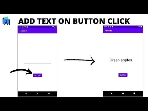 how to add text on button click in android studio (tutorial)