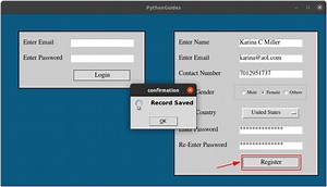 Registration Form In Python Using Tkinter With Database SQLite3