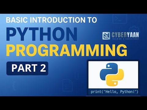 🚀 Python Programming Part 2 | Step-by-Step Guide for Beginners