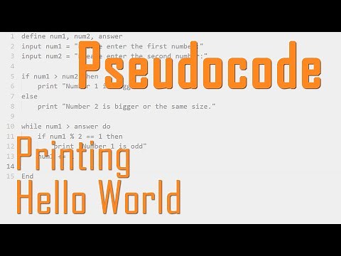 How to Write a Simple Sequence in Pseudocode
