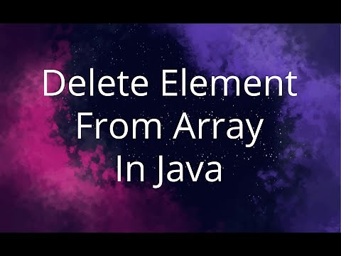 How to Delete Element From Array In Java ?