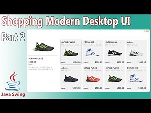 Java Swing - Shopping Modern Desktop UI Design (Part 2)
