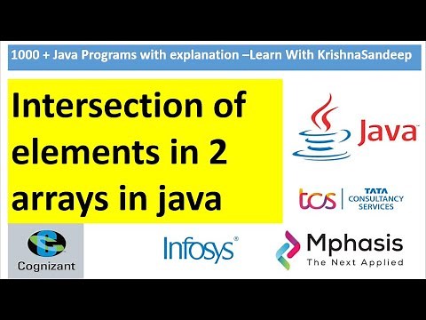 Write a java program to find intersection of elements in two arrays in java