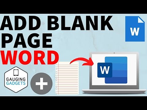 How to Add Blank Page in Microsoft Word