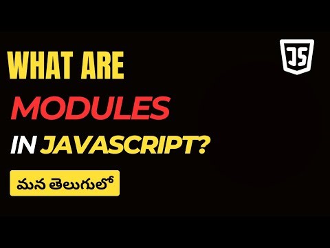 67.What are modules in JavaScript #weekendcodingintelugu