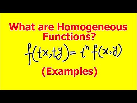 Homogeneous Functions fully Explained with Examples