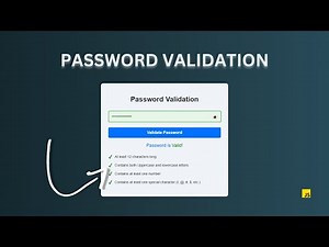 How to Validate Passwords with HTML, CSS & JavaScript | Password Validation The HTML, CSS & JS Guide