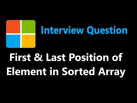 First and Last Position of Element in Sorted Array - Binary Search - Leetcode 34