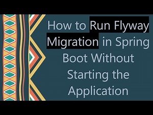 How to Run Flyway Migration in Spring Boot Without Starting the Application
